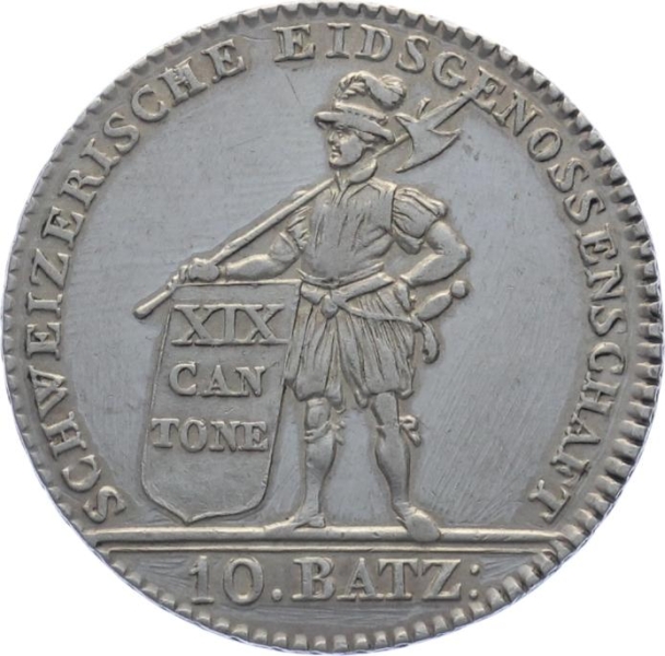 Luzern 10 Batzen 1812 - Stehender Krieger